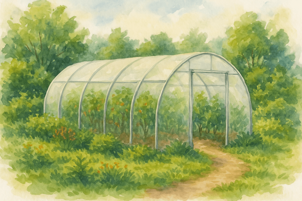 La serre de jardin en tunnel